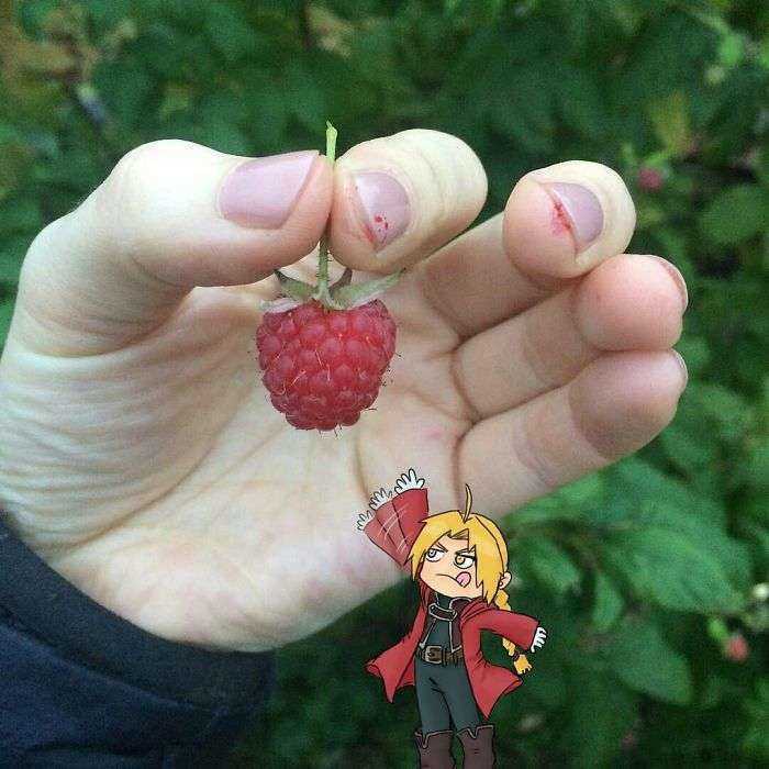 在各种照片中加入动漫人物，他们与照片中的人物做出完美的互动