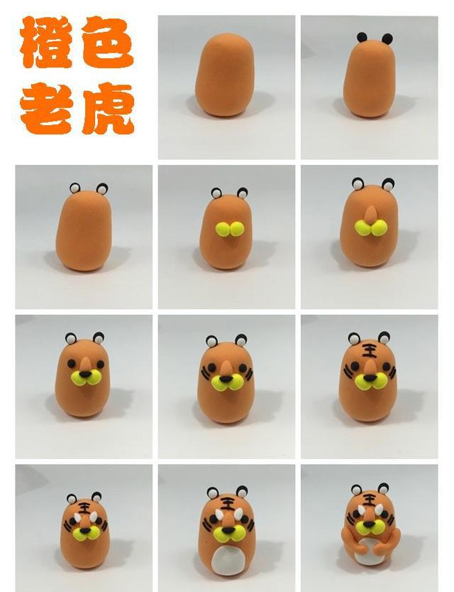 适合幼儿园小朋友的粘土手工制作,有步骤图,在