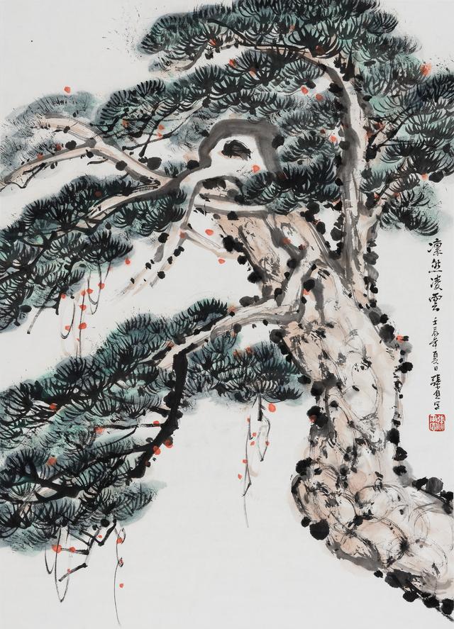 南京山水画名家张尔宾梅花题材国画书法艺术作品书画翻拍摄影欣赏