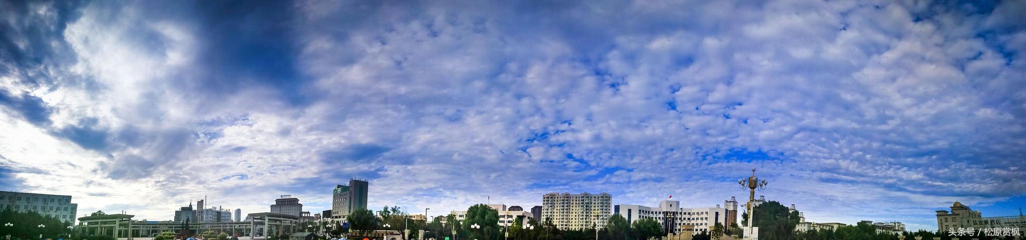 2017年08月16日松原三个时段天空全景 特写欣赏