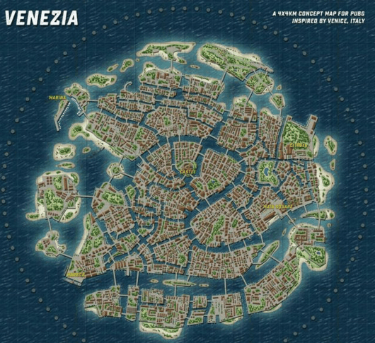 绝地求生: 新地图水城威尼斯曝光, 96个岛屿成路痴玩家的噩梦!