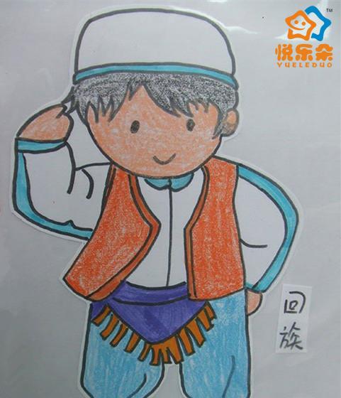 少数民族蜡笔简笔画幼儿美术从这里开始