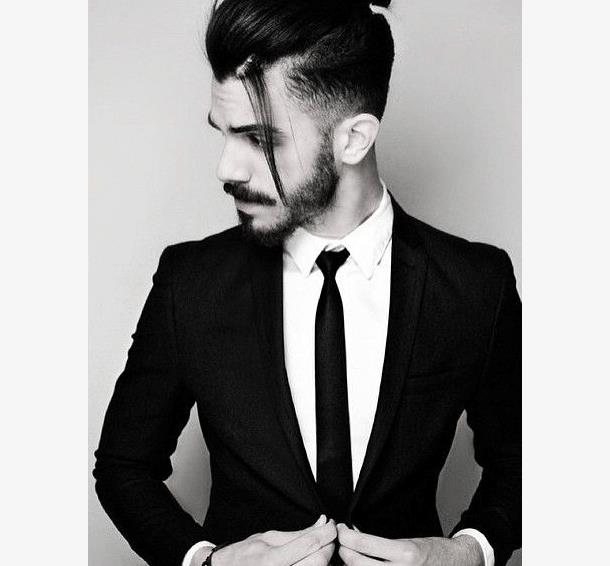 男士丸子头中国古代就流行 如今却被国外各路男模男星玩出新花样