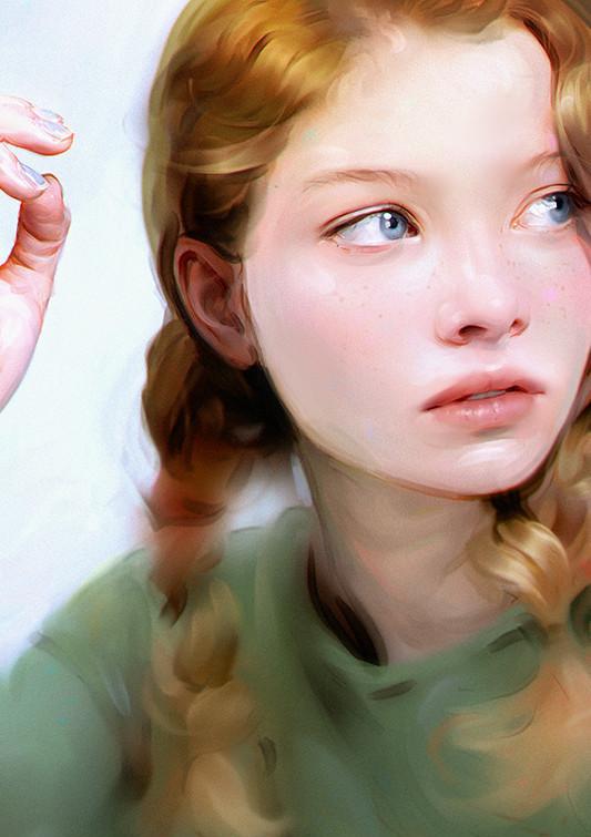 由画师 irakli nadar 带来的cg动漫美少女头像超写实