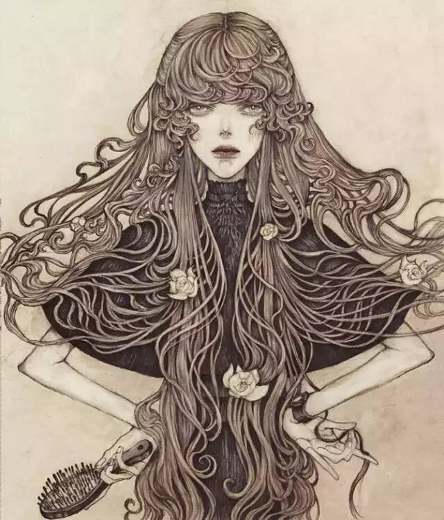 韩国插画艺术家 jinnn 一组哥特风美少年插画