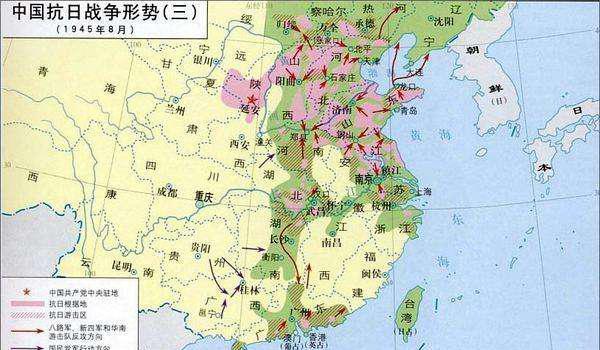 抗日战争时期中国沦陷了多少领土?看看这张图