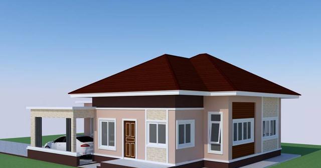 农村建个一层小平房,简单清新又宽敞!