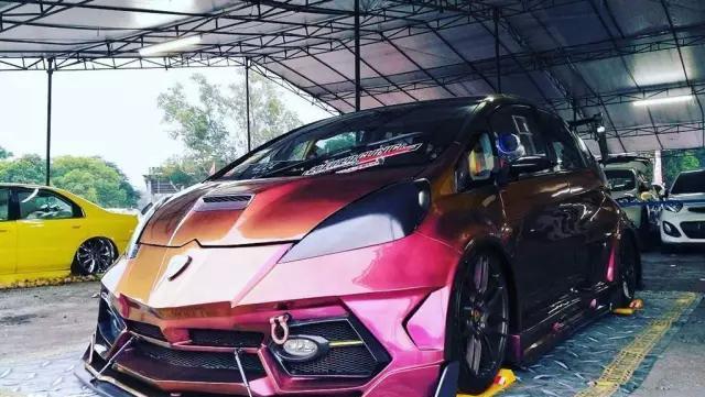 本田飞度爆改兰博基尼外观, 