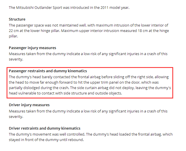 IIHS公布7款SUV副驾驶座碰撞成绩，最差的竟然是它