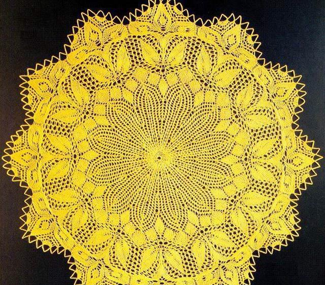 漂亮的编织台布和桌垫，织一个算你厉害