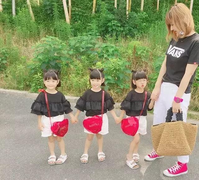 日本妈妈生双胞胎女儿又生三胞胎女儿,母女6人同框,画面超美