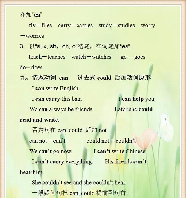 天津小学1-6年级英语语法 用法总结,孩子能看明白就行