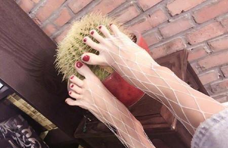 张蓝心脚丫大到鞋子装不住, 脚趾都踩地了, 还是