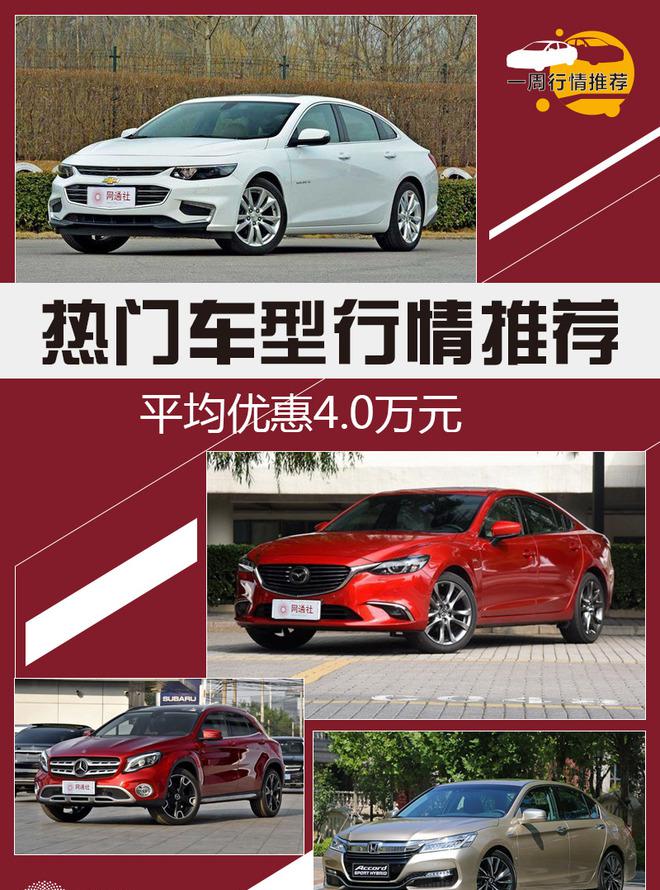 热门车型行情推荐 平均优惠可达4.0万元