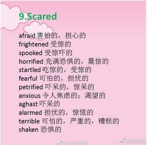 各种常用英文形容词的高级表达。