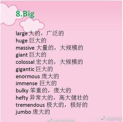 各种常用英文形容词的高级表达。