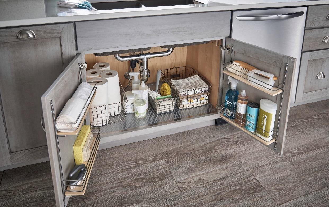 厨房水槽下方的收纳空间竟然这么大, 就看你会不会规划!