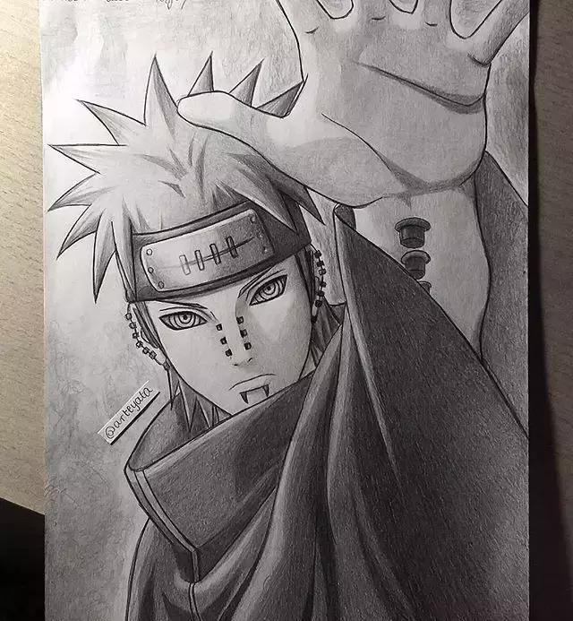 他笔下的火影忍者系列素描,帅出天际了!