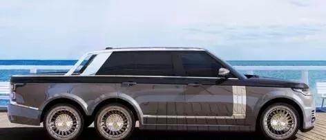 路虎揽胜6x6皮卡——超级陆上游艇，豪华的象征