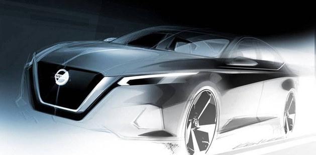 曝日产全新Altima预告图 纽约车展亮相