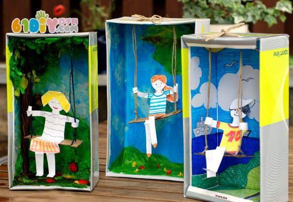 幼儿园创意手工DIY教程,幼师亲子活动教案,鞋盒