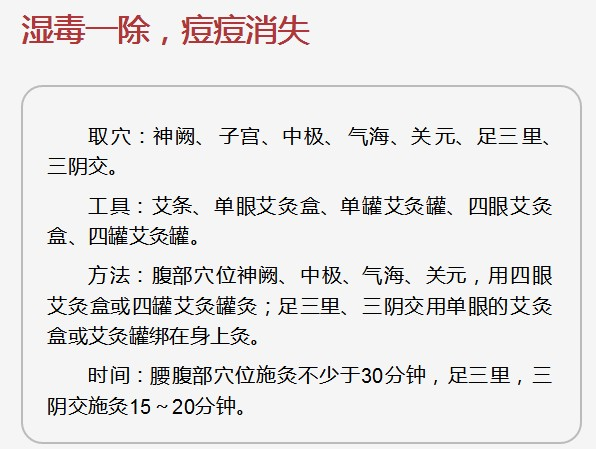 灸除百病的智慧-湿毒一除痘痘消失