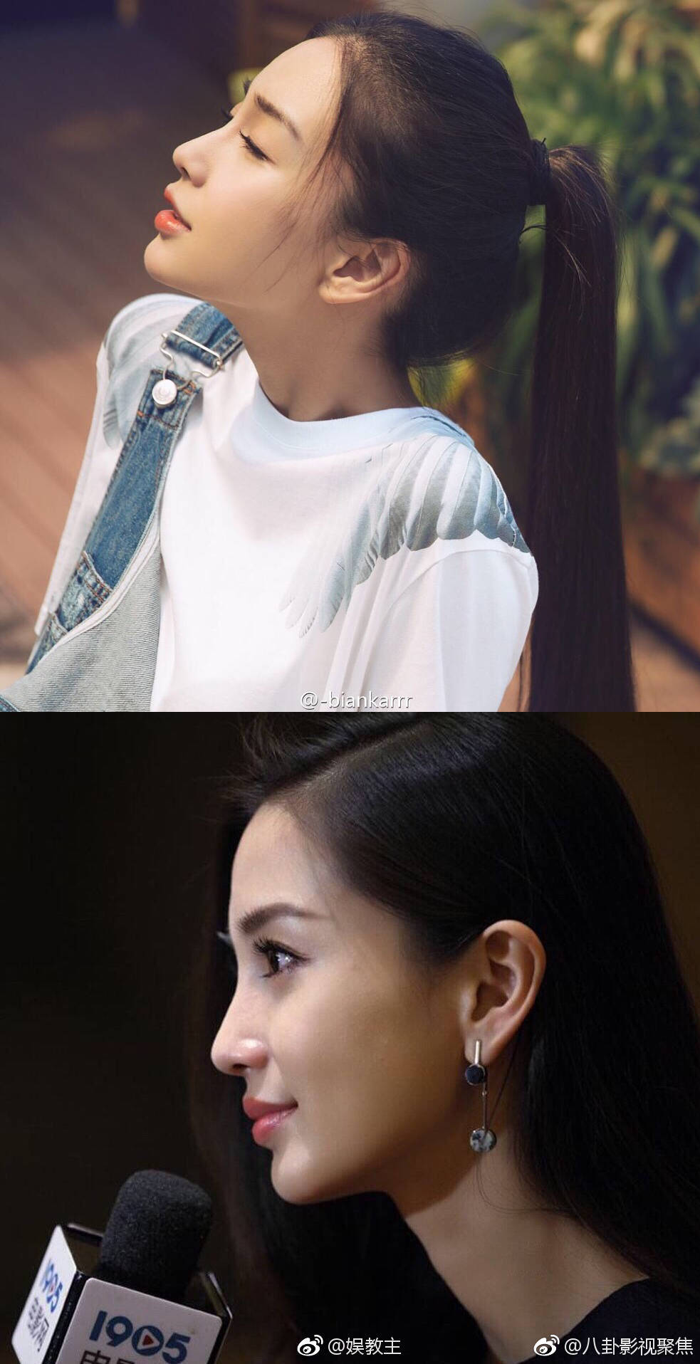 Angelababy侧颜,侧颜很丑的女明星 的侧颜:杨幂,赵丽颖,唐嫣,郑爽,刘诗诗,迪丽热巴,刘亦菲,angelababy