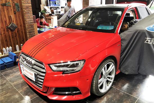 享受春日之声　济南孚卡悦听奥迪A3汽车音响改装德国海螺