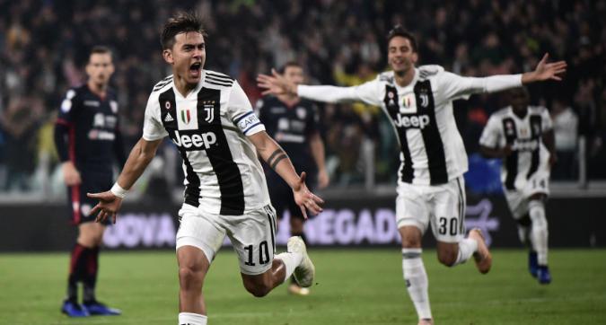 意甲-迪巴拉闪击C罗助攻 尤文图斯3-1卡利亚里