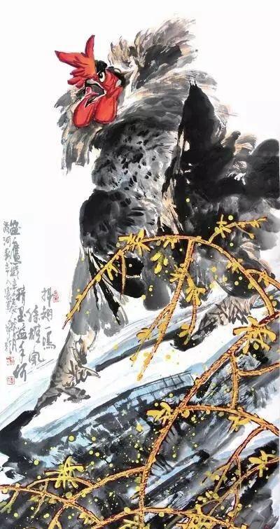李宪章画鸡艺术 动态逼真 栩栩如生
