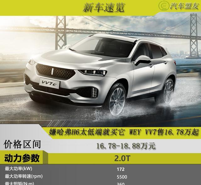 嫌哈弗H6低端 那么这台WEY VV7能够满足你吧?