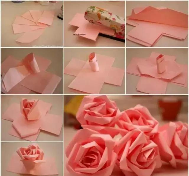 六款幼儿园玫瑰花的手工制作教程,太美了!