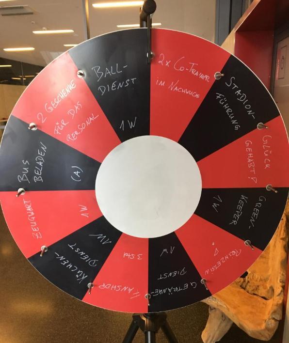 尔夫·朗尼克使用轮盘飞镖来确定对球员的惩罚