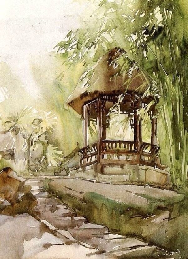 『 华谊玉 · 建筑水彩欣赏 … 』