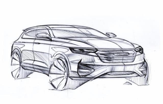 全新众泰T600 SUV草图曝光 悬浮式车顶
