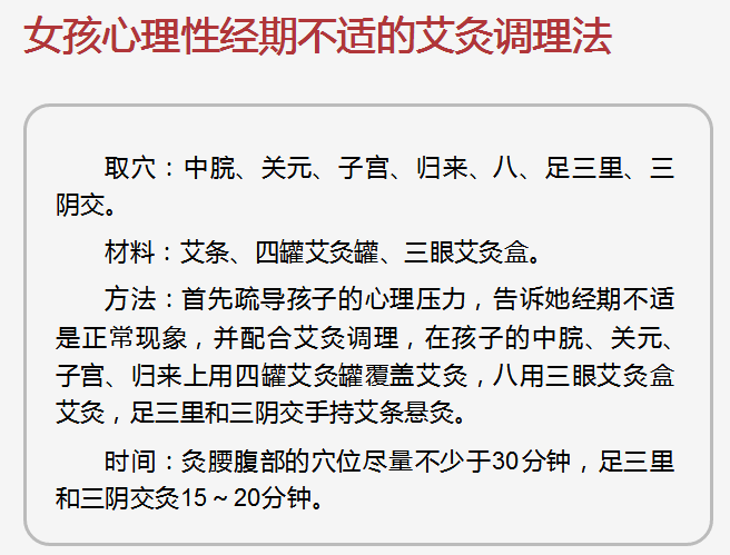 女孩心理性经期不适的艾灸调理法(47)