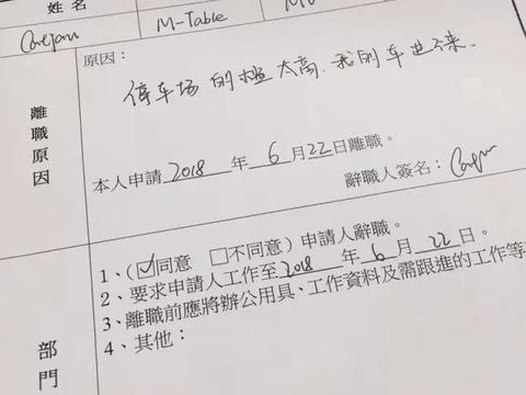 广州女车友的最强辞职信：停车场的槛太高，我的车进不来！