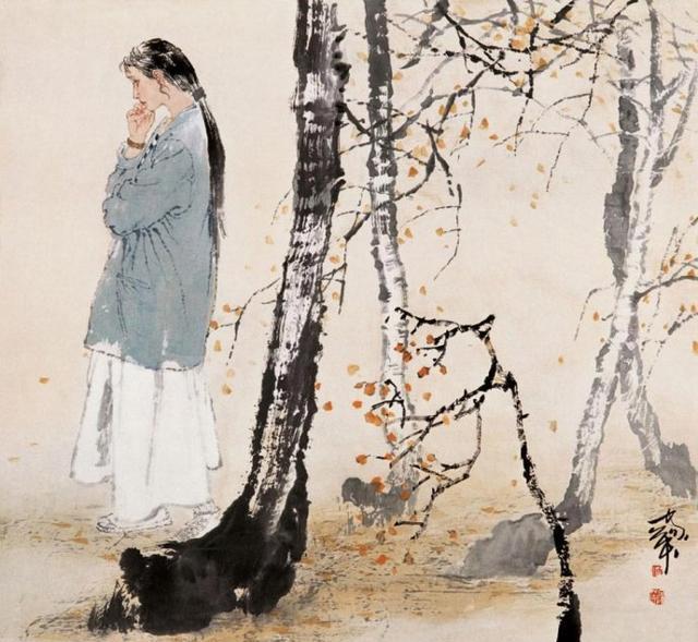 何家英水墨美女作品!用画笔留住青春!