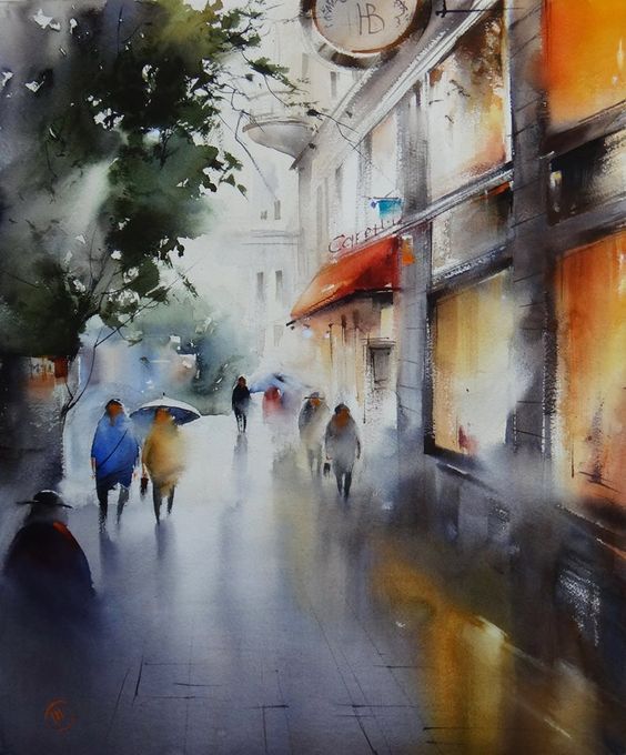 来自艺术家ilya ibryaev 的城市水彩画作图片