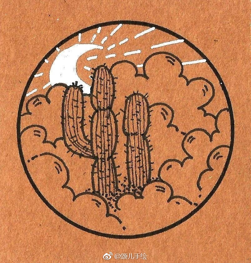 炒鸡好看简单的黑白装饰画，小小风景在心中。用针管笔和马克笔