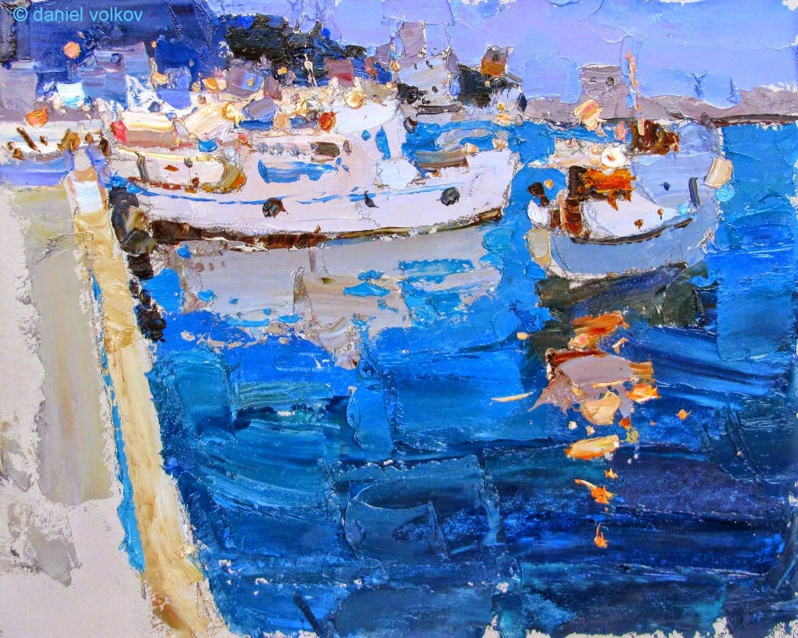 融化在阳光中 I Daniel Volkov 刮刀画