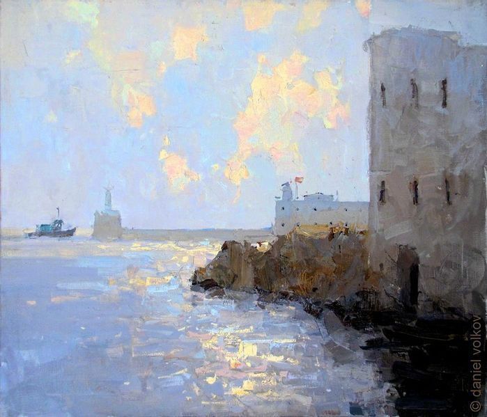 融化在阳光中 I Daniel Volkov 刮刀画