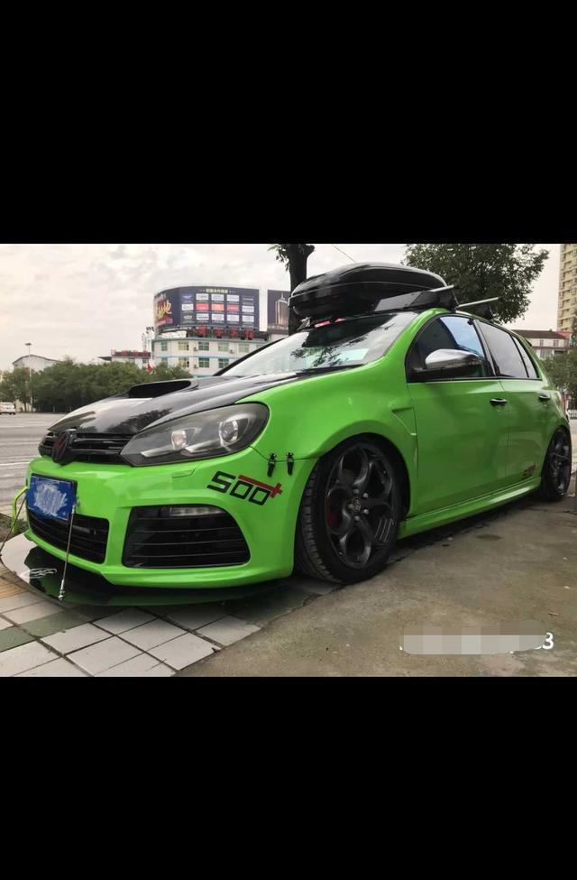 来辆精品，苹果绿高尔夫6，改装R20，美观易改