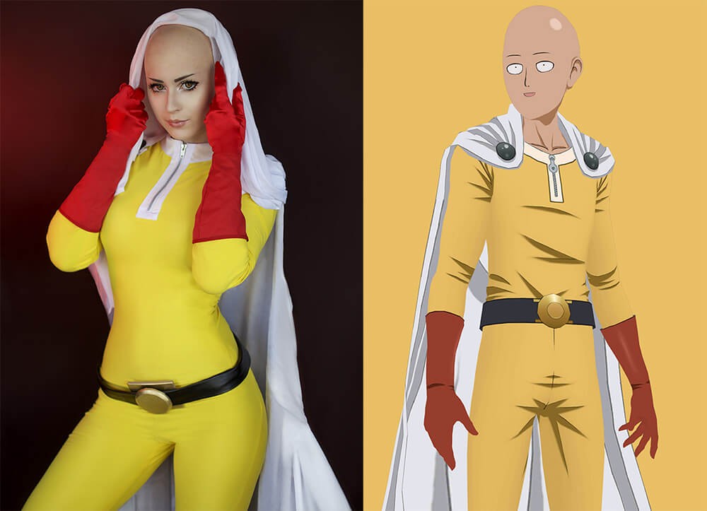 一拳超人走心真人版，娘化的埼玉羞答答，半机械人杰诺斯神还原!