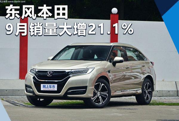 东风本田9月销量大涨21.1% 三主力车型热销