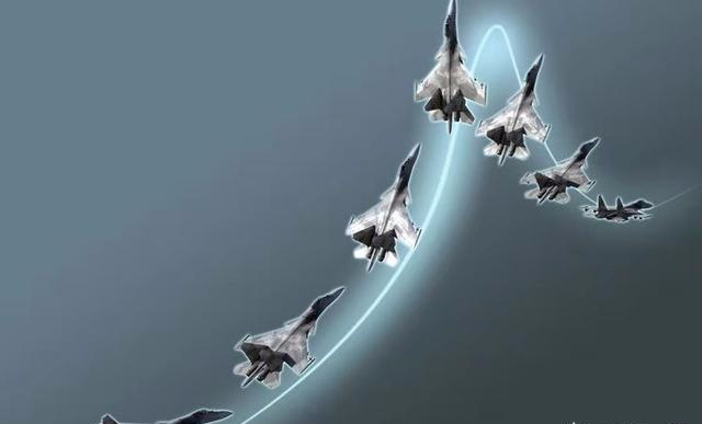 珠海航展上歼十B验证机连续做出落叶飘和眼