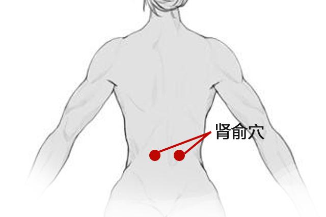 按揉肾俞穴缓解肾绞痛