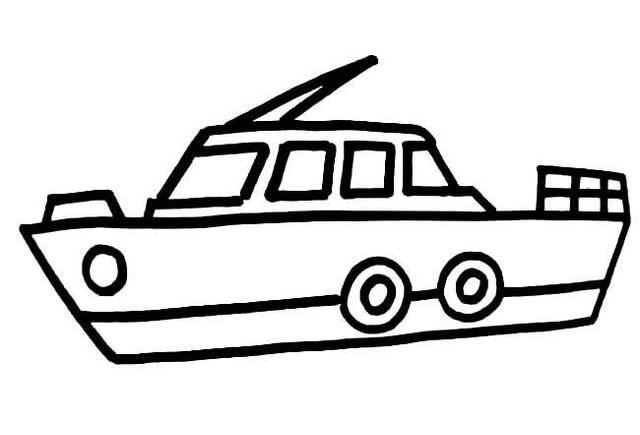 水上房屋简笔画图片