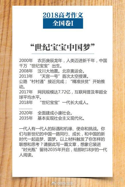 2018山东高考同题作文来了!