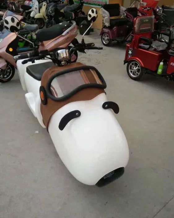 这么萌的史努比电动车交警让上路吗?